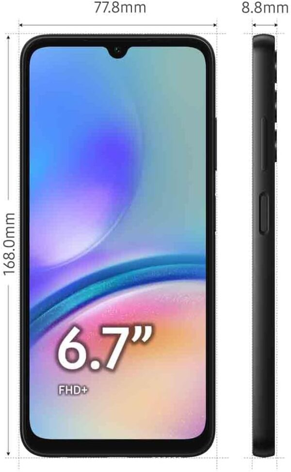 Samsung Galaxy A05s (64GB, Black) – Unlocked, 6.7" FHD+ Display, 50MP Camera, Fast Charging, 3-Year Warranty - Image 4