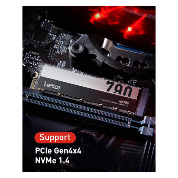 Lexar NM790 4TB NVMe SSD | M.2 2280 PCIe Gen4x4 | Up to 7400MB/s Read & 6500MB/s Write | Internal Solid State Drive for PS5, Laptop & Desktop | DRAM-less Design | LNM790X004T-RNNNG - Image 3